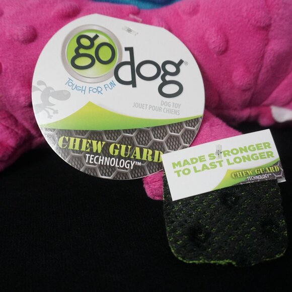 GoDog Large Pink Gator with Chew Guard Dog Toy - Picture 5 of 7